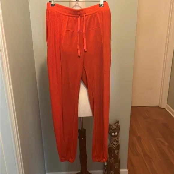 Free People Red Jogger Pants - Picture 1 of 4